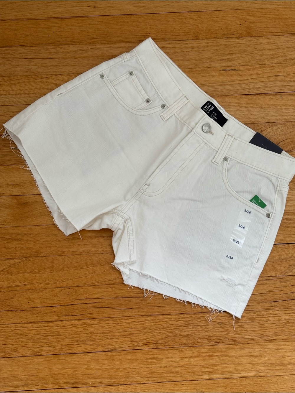 GAP Off-White Denim Cutoff Shorts